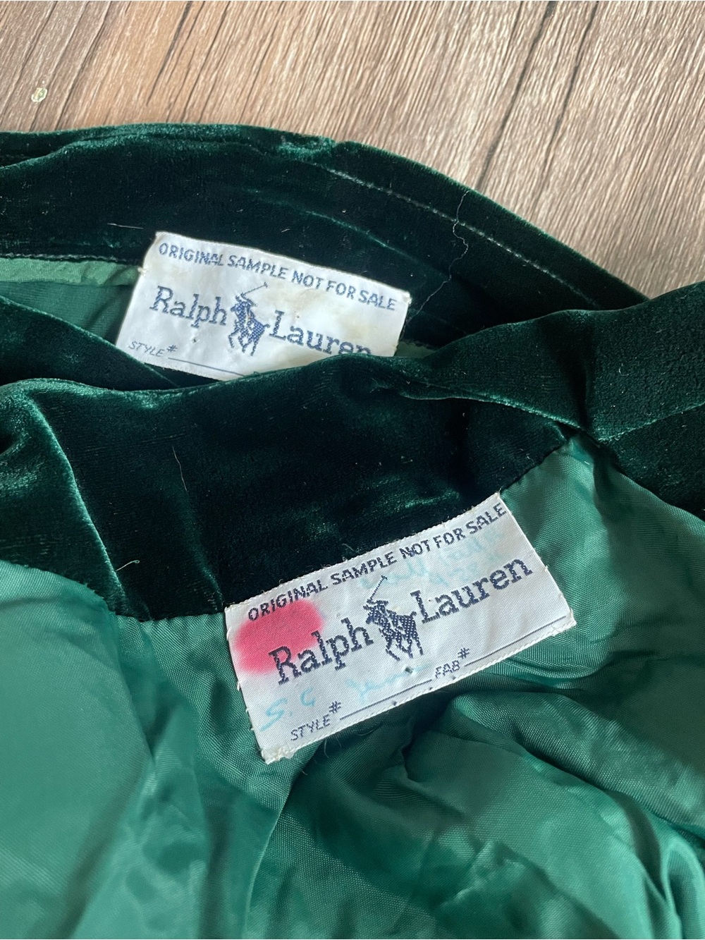 Vintage Ralph Lauren Green Velvet Blazer + Maxi Skirt Set - Picture 8 of 8